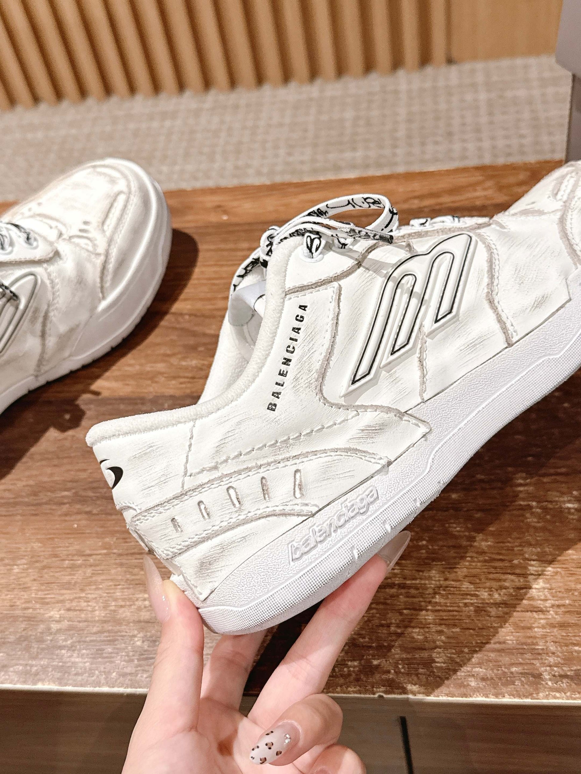 Balenciaga New Hampton Unisex Casual Sneakers, White