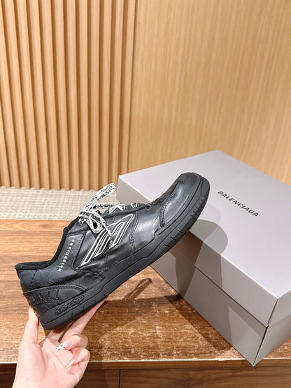 Balenciaga New Hampton Unisex Casual Sneakers, Black