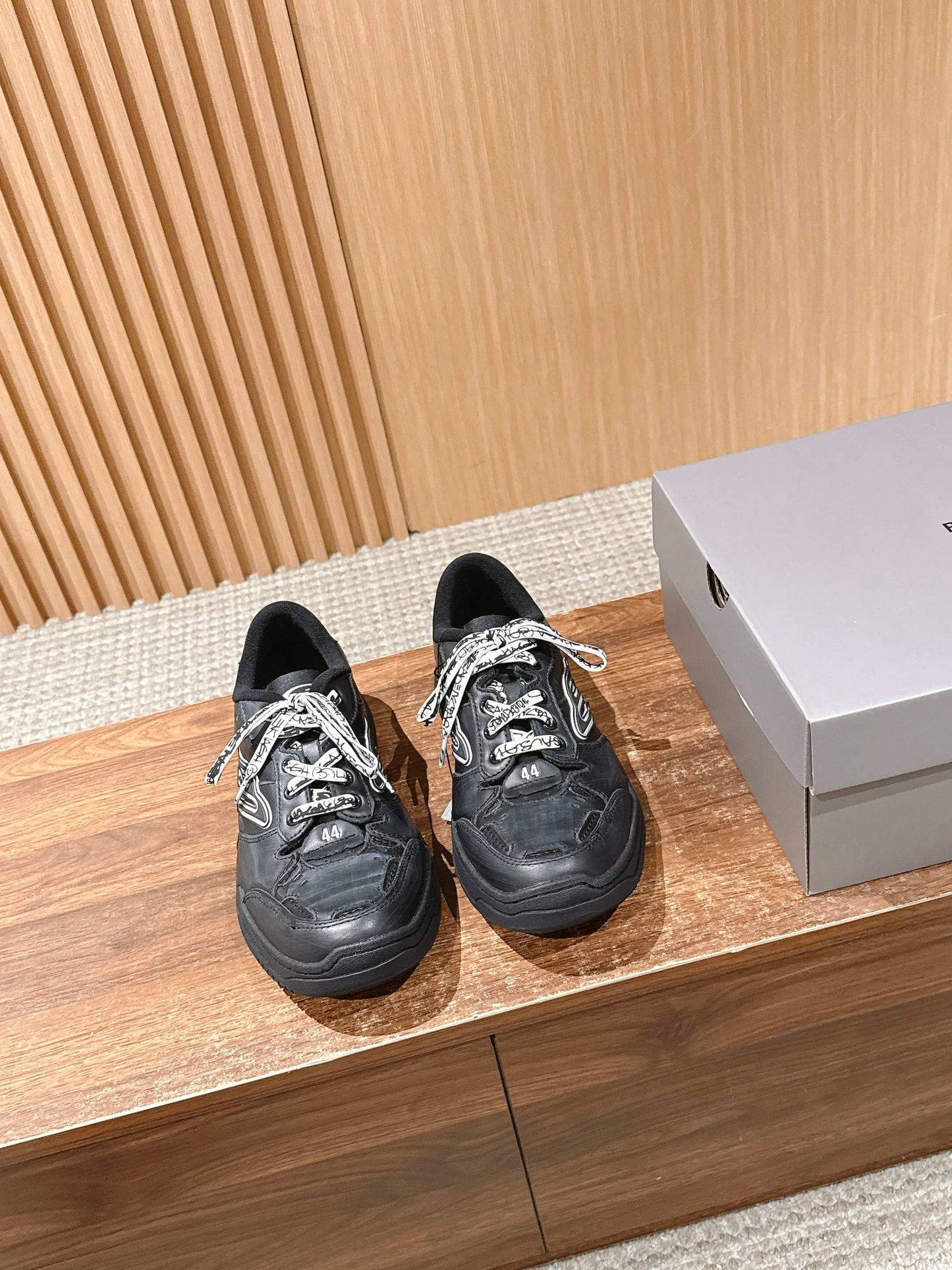 Balenciaga New Hampton Unisex Casual Sneakers, Black