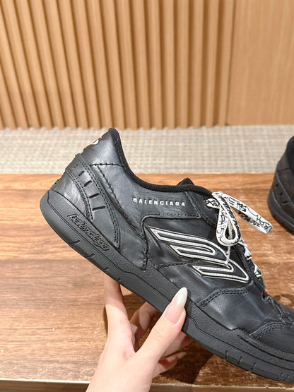 Balenciaga New Hampton Unisex Casual Sneakers, Black