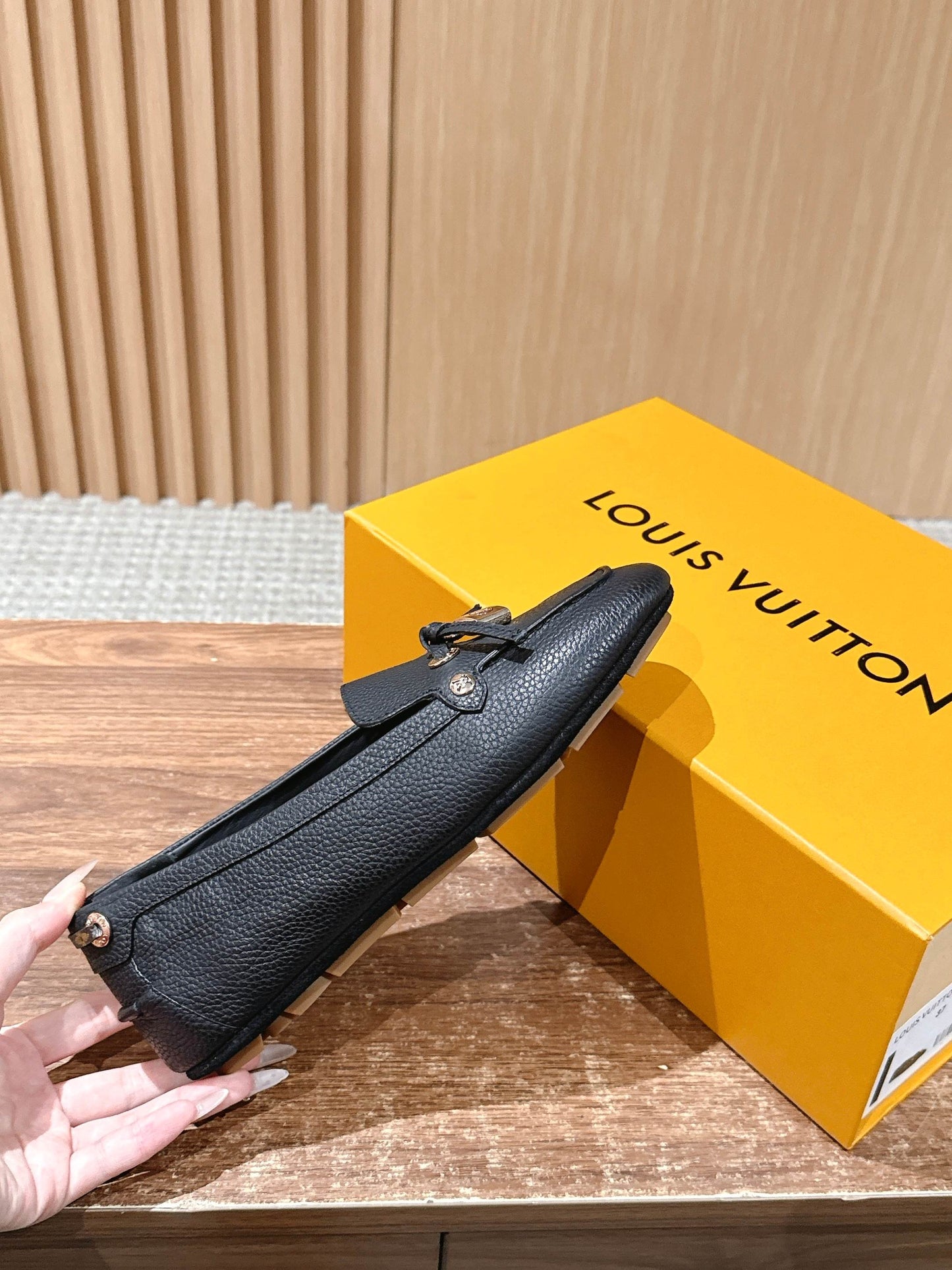 LV Flat-bottomed loafer driving shoes, Black