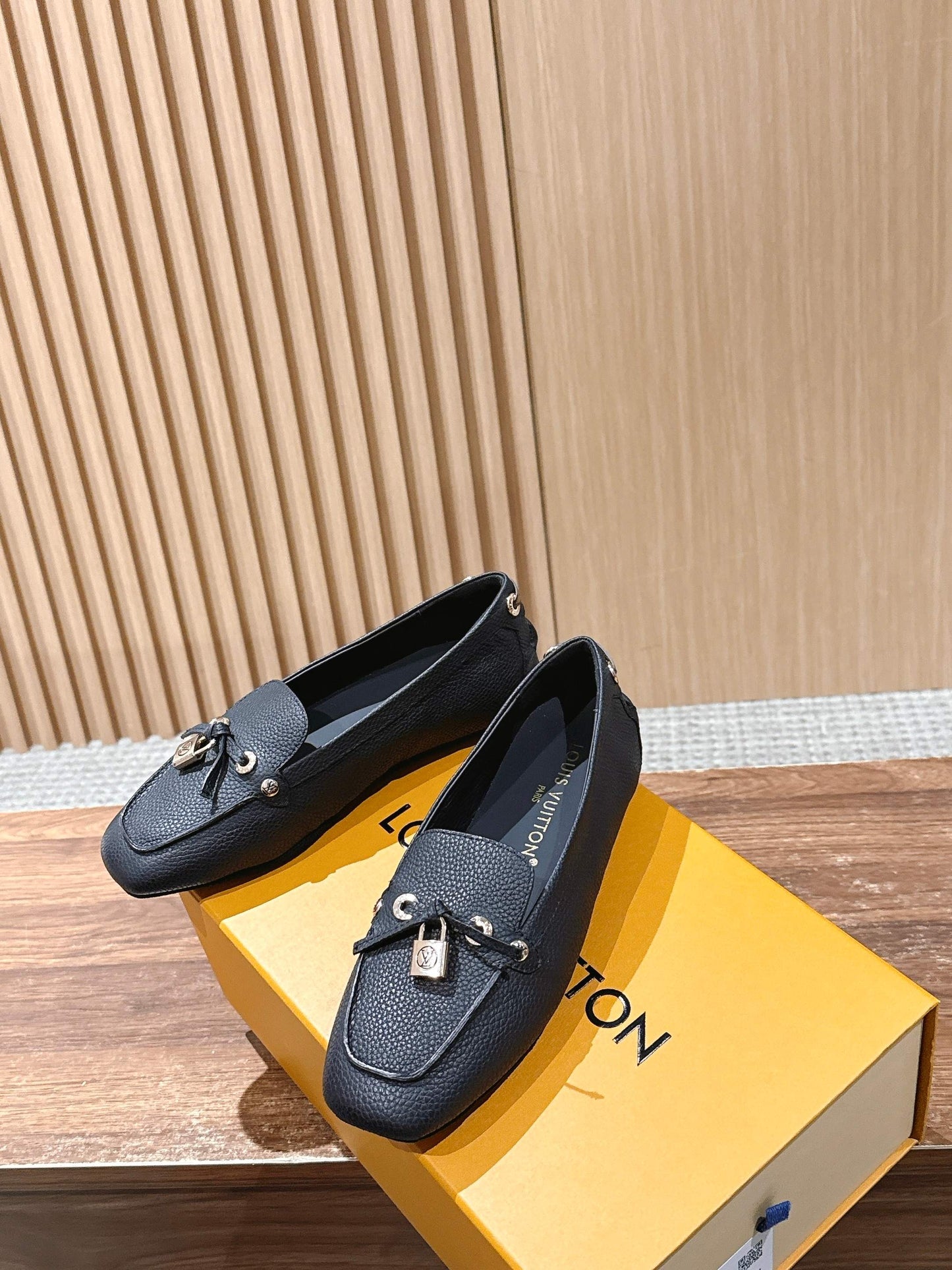 LV Flat-bottomed loafer driving shoes, Black