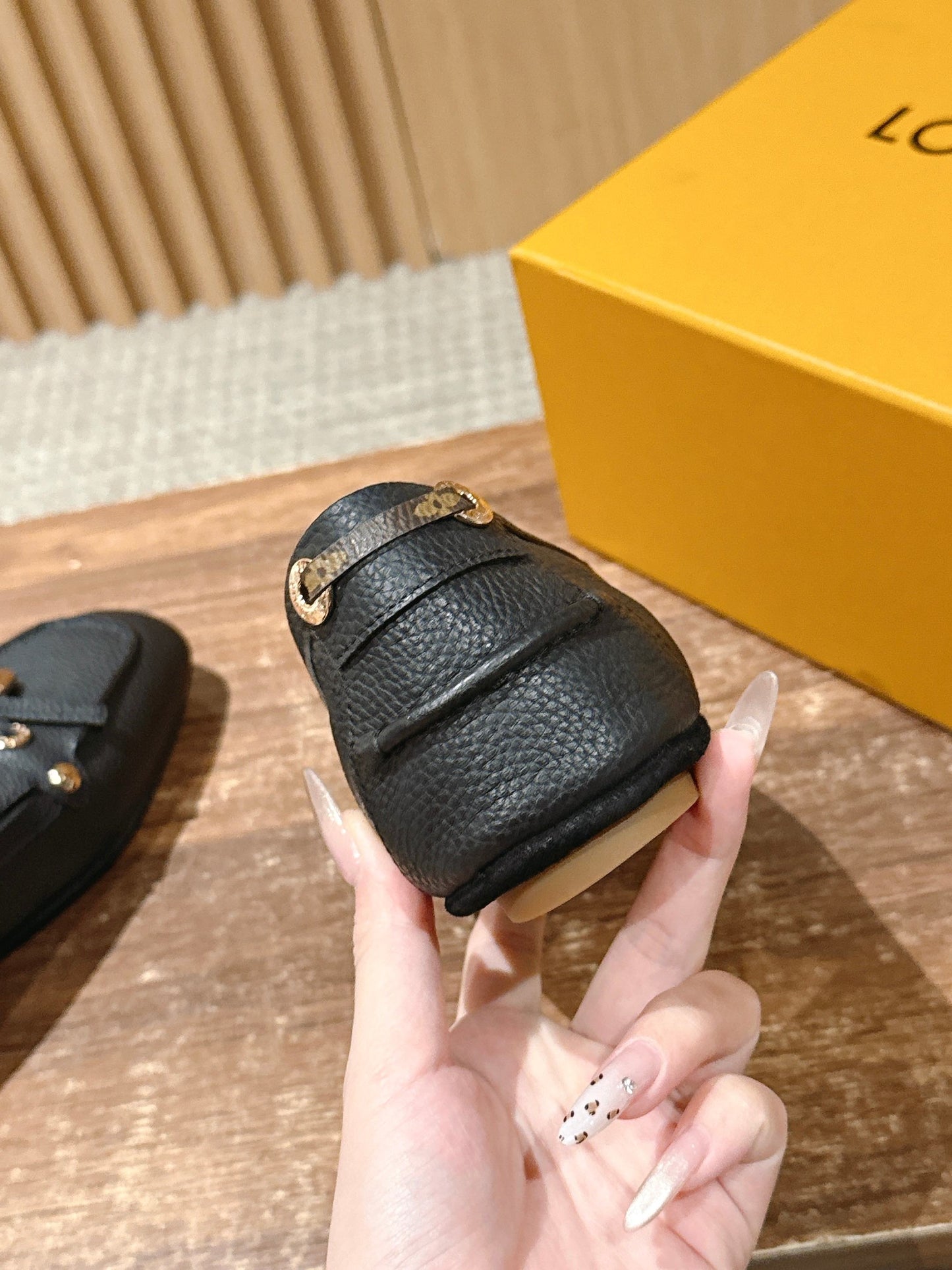 LV Flat-bottomed loafer driving shoes, Black