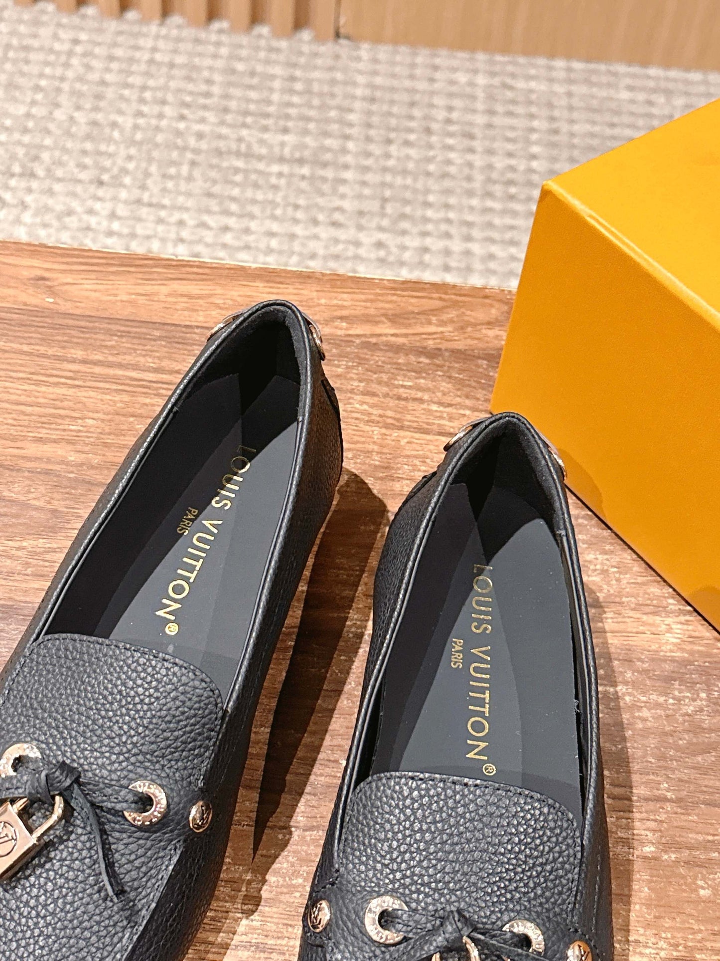 LV Flat-bottomed loafer driving shoes, Black