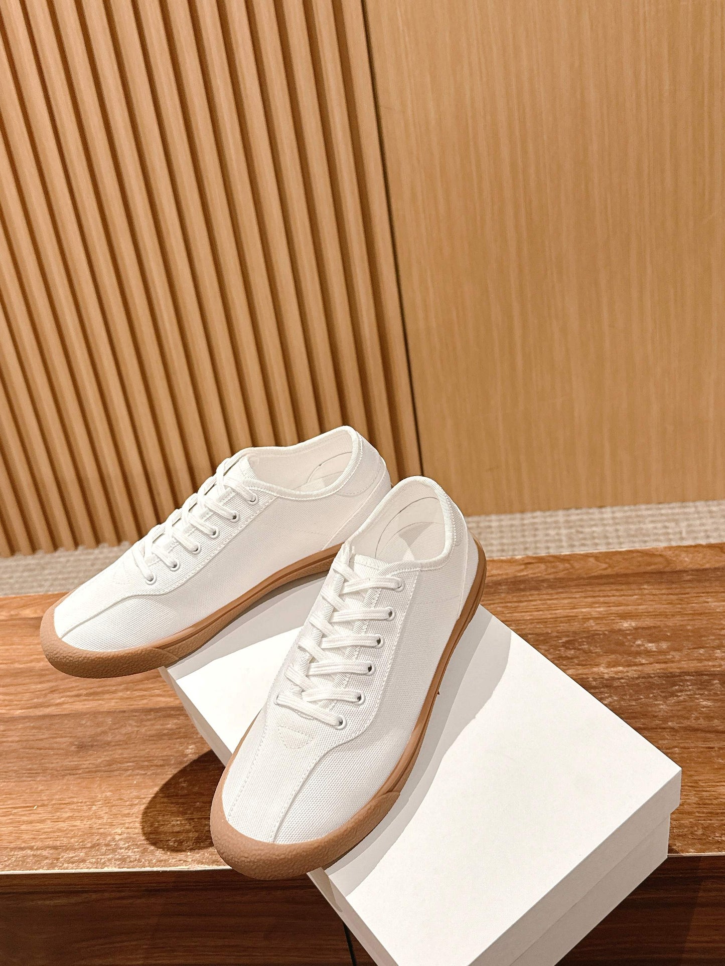 The Row Minimalist Low-Top Canvas Sneakers, Black