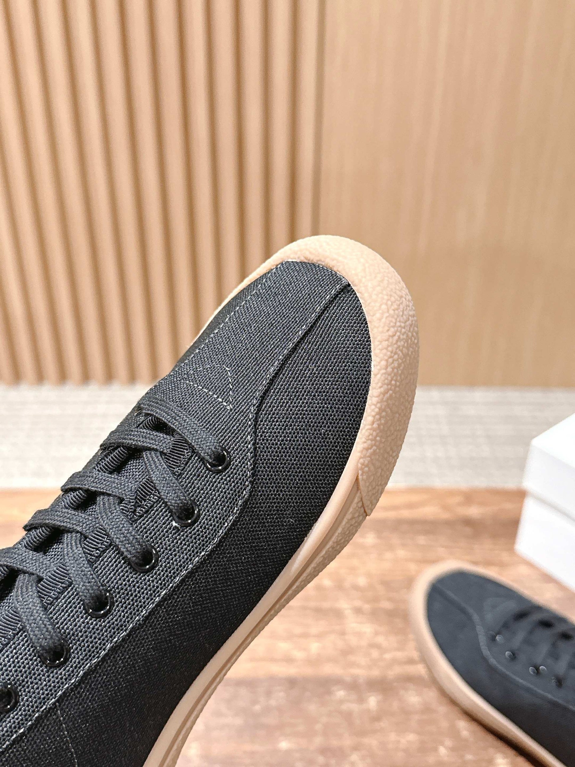 The Row Minimalist Low-Top Canvas Sneakers, White