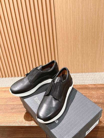 Ermenegildo Zegna Milano Elastic-Gore Derby, Black