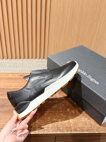 Ermenegildo Zegna Milano Elastic-Gore Derby, Black