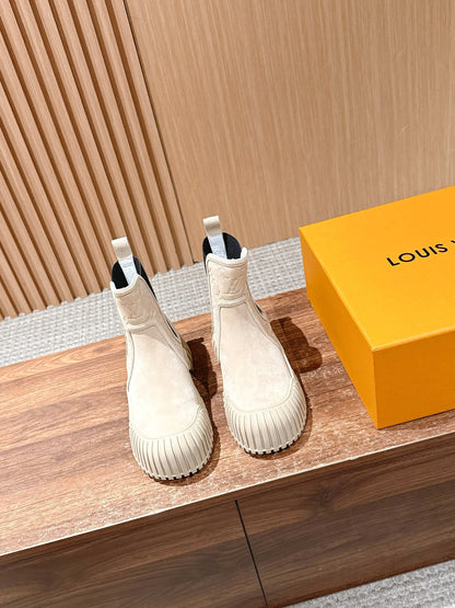 LV Ruby Ankle Boot, Suede Sand
