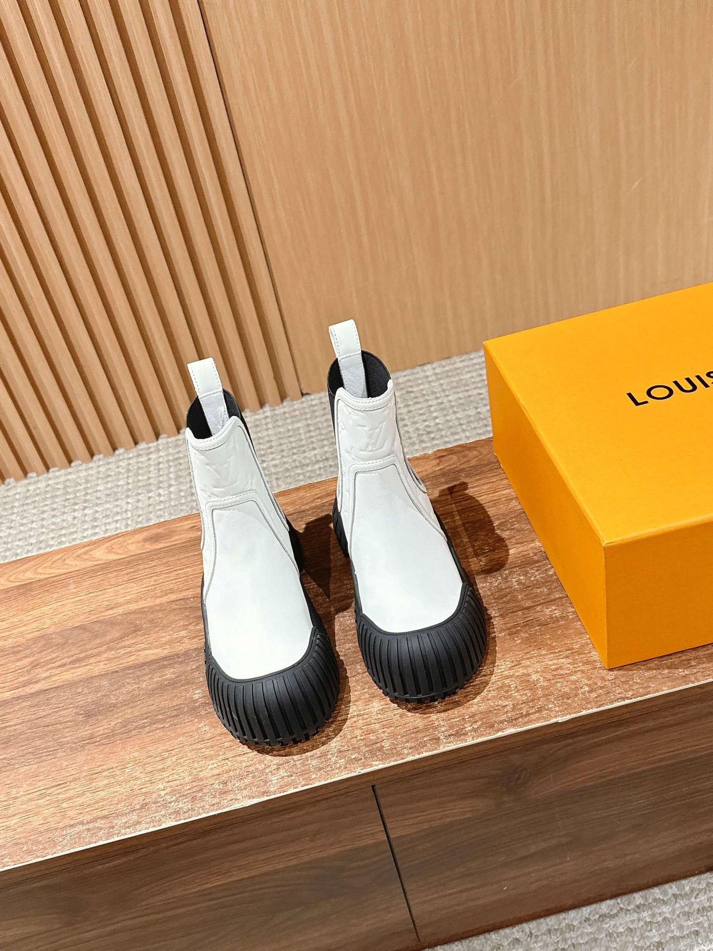 LV Ruby Ankle Boot, Suede White