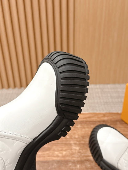 LV Ruby Ankle Boot, Suede White