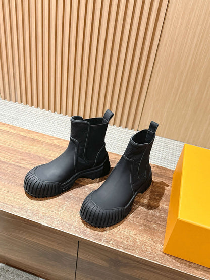 LV Ruby Ankle Boot, Suede Black