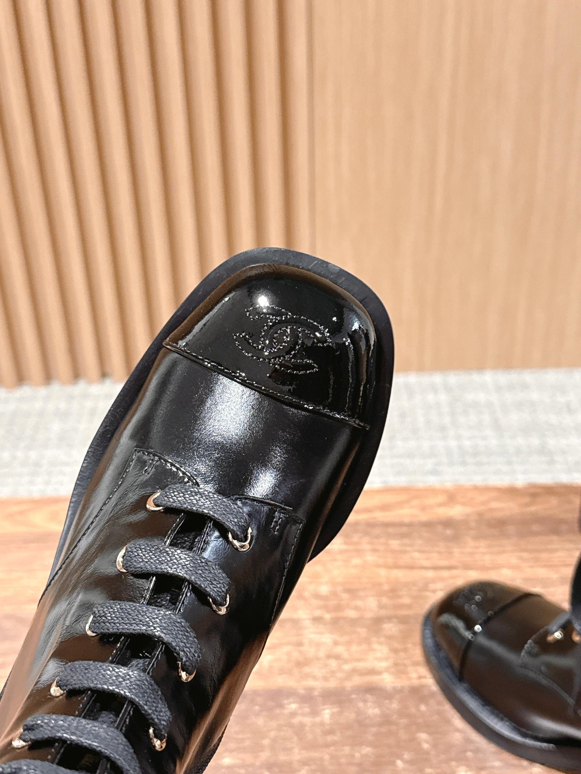 Chanel New Round-Toe Thick-Sole Martin Boots, Classic