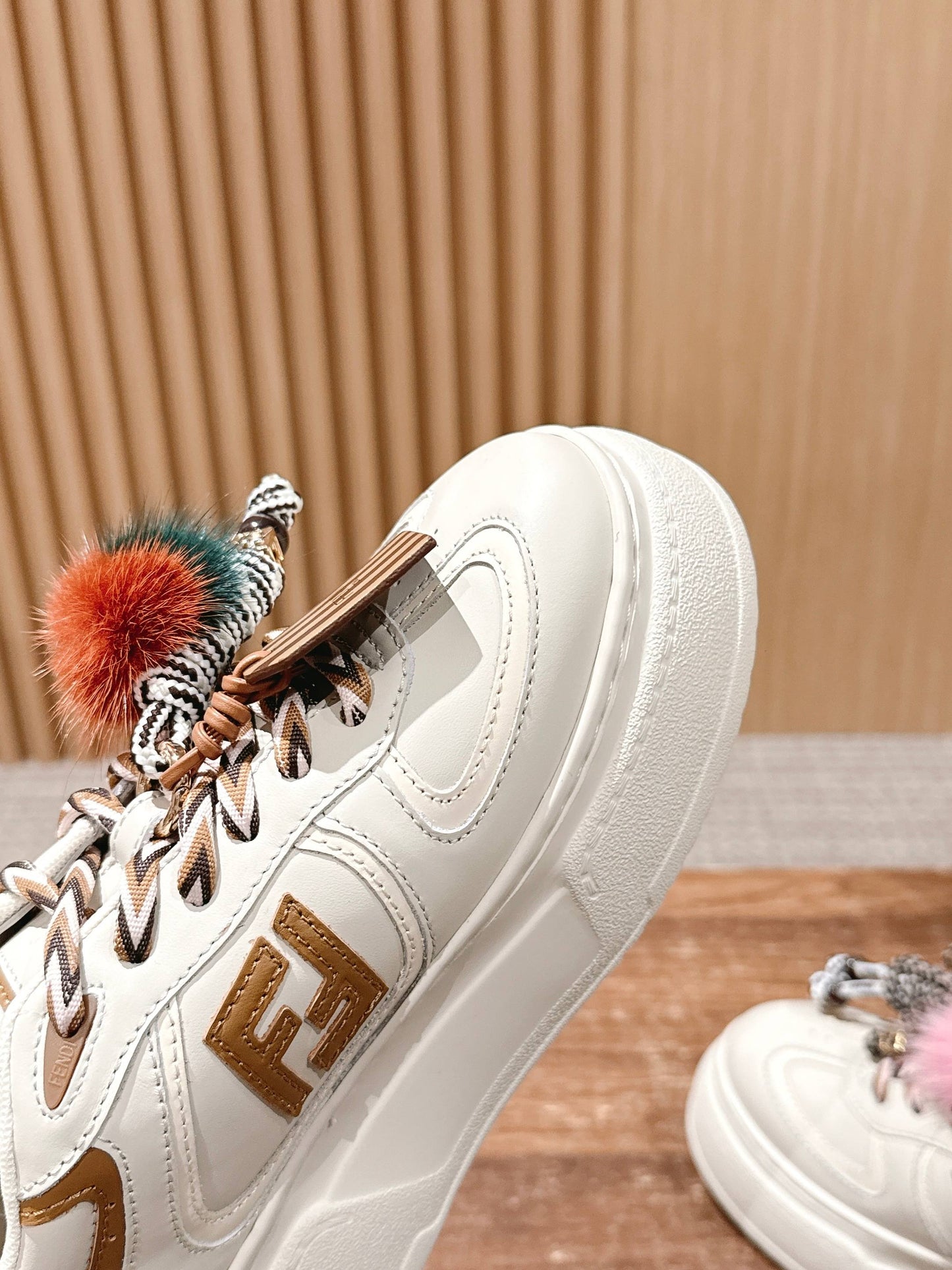 Fendi Match Platform Sneakers, White
