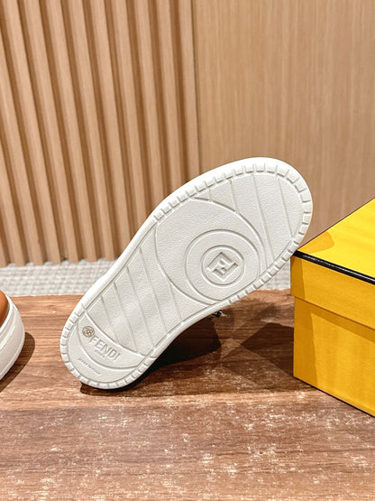 Fendi Match Platform Sneakers, Brown