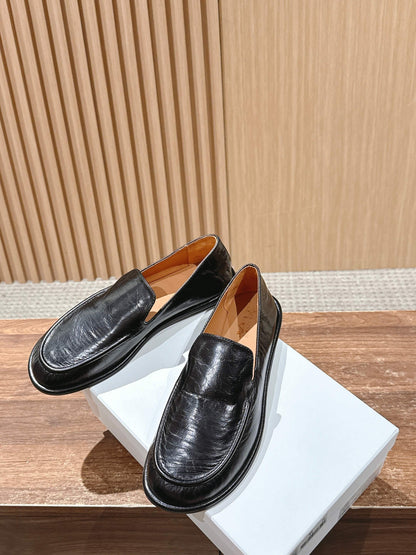 The Row Canal Loafer in Leather, Black