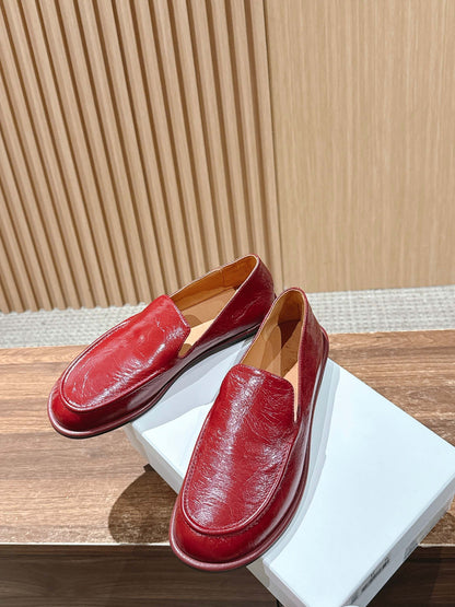 The Row Canal Loafer in Leather, Red