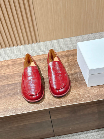 The Row Canal Loafer in Leather, Red
