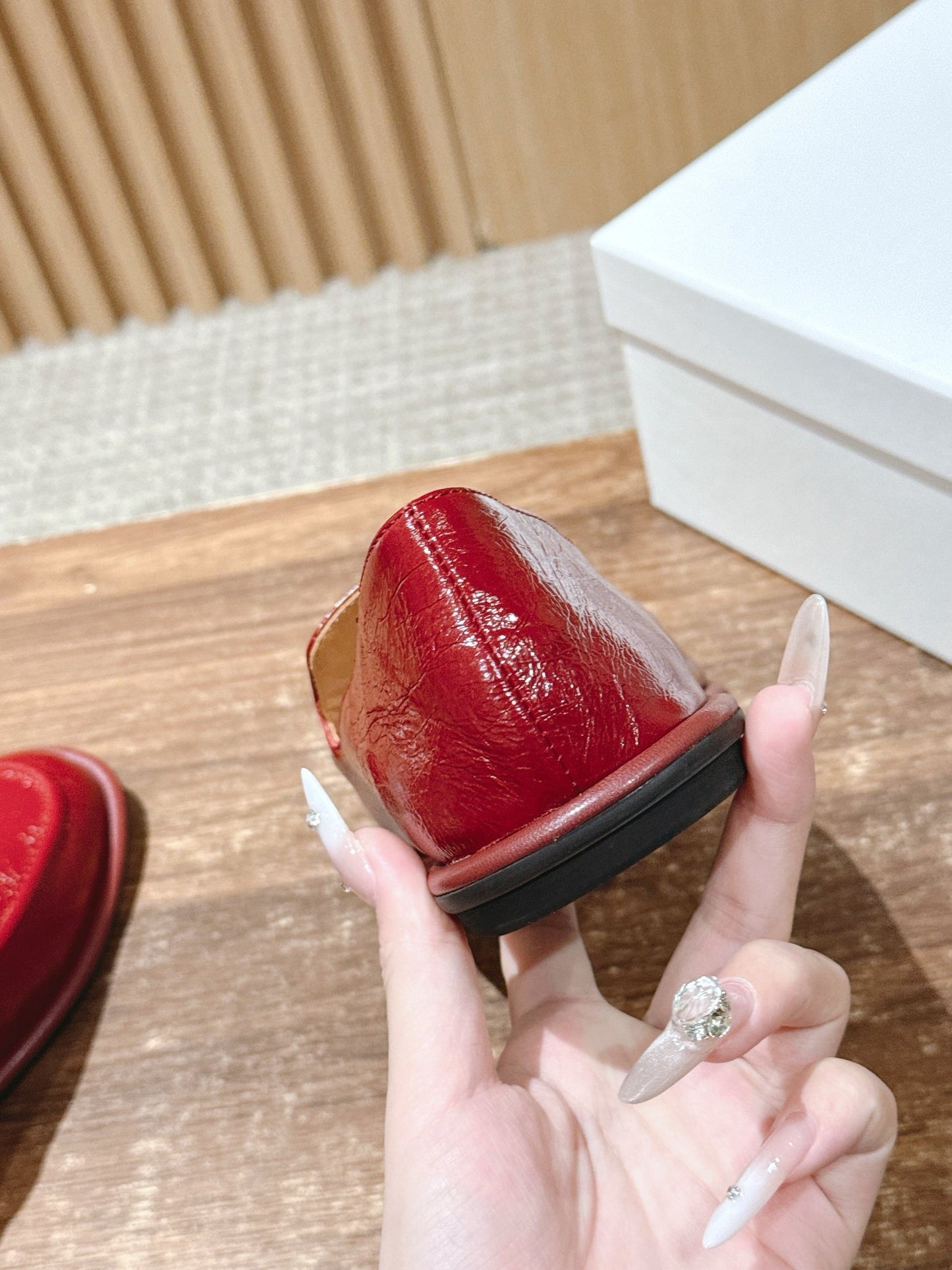 The Row Canal Loafer in Leather, Red