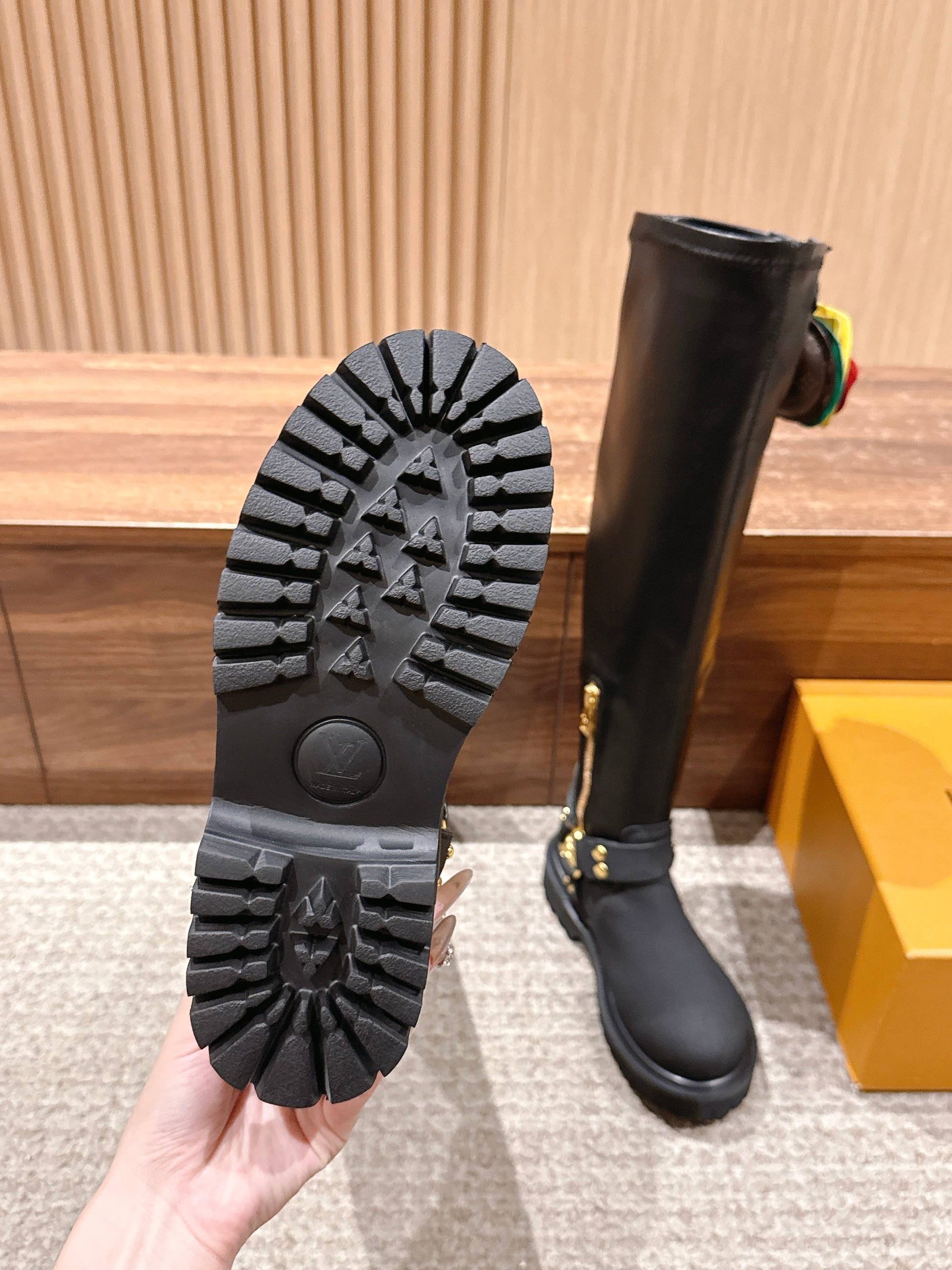 LV * Timberland Knee-High Boots‌ Matte Black