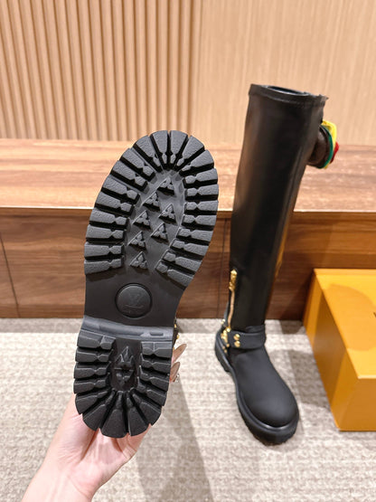 LV * Timberland Knee-High Boots‌ Matte Black