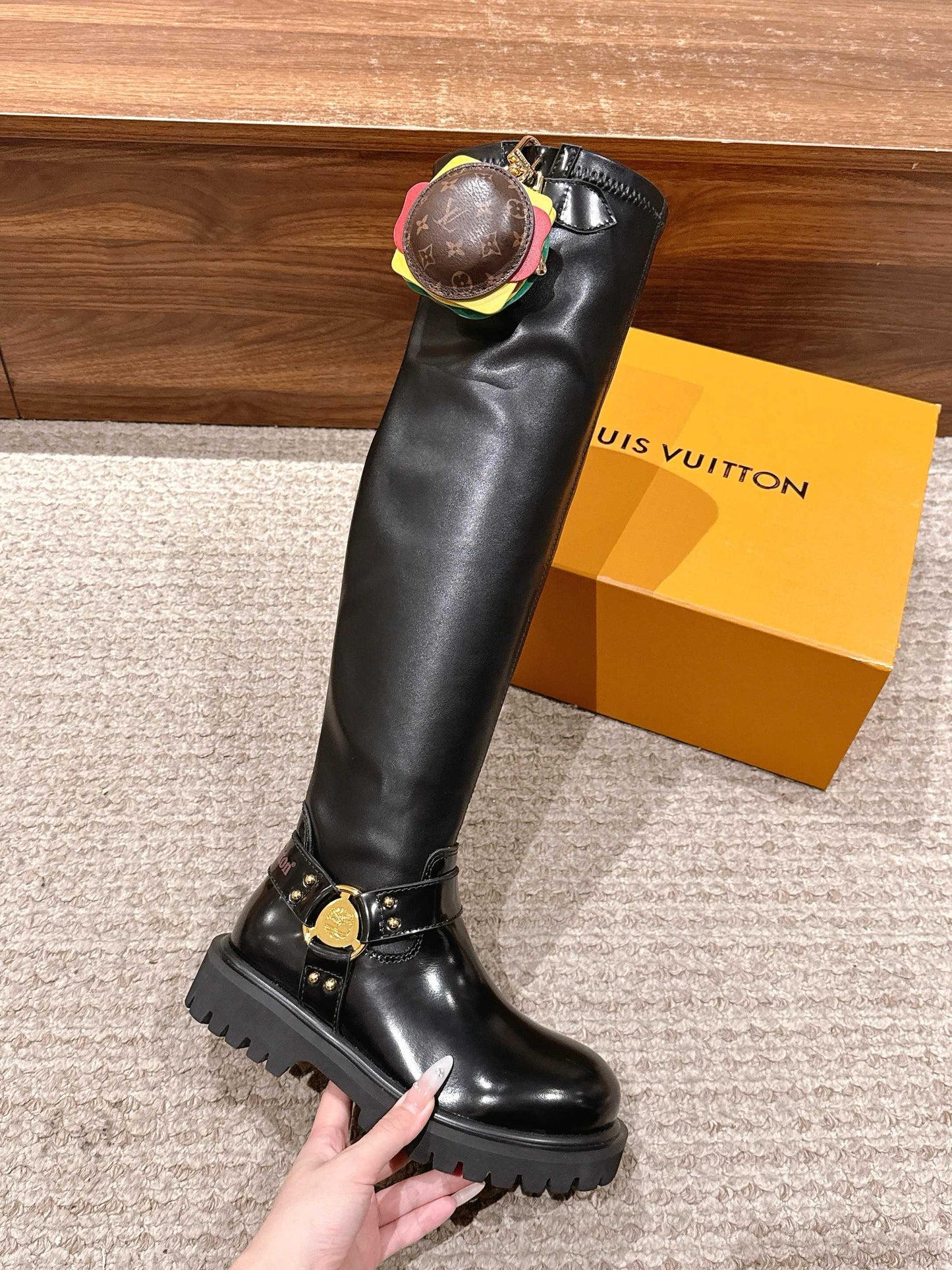 LV * Timberland Knee-High Boots‌ Black