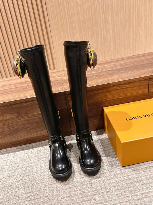 LV * Timberland Knee-High Boots‌ Black