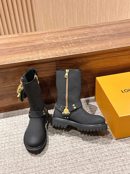 LV * Timberland Short Boots‌ Matte Black 03