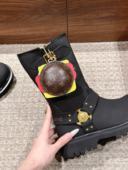 LV * Timberland Short Boots‌ Matte Black 03