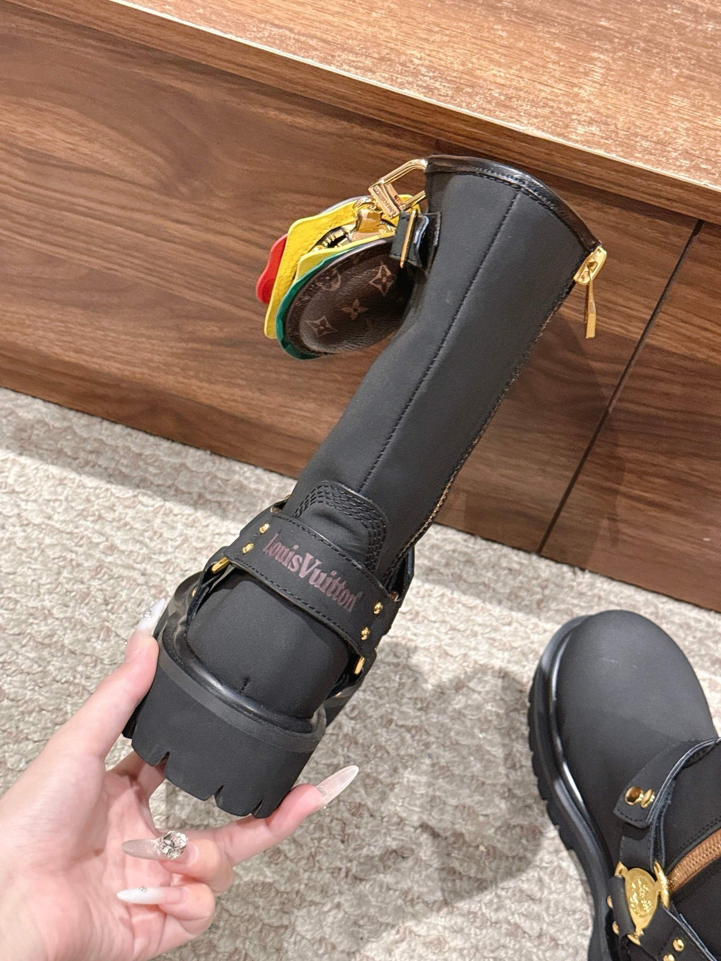 LV * Timberland Short Boots‌ Matte Black 03