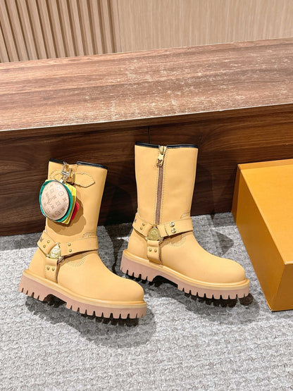 LV * Timberland Short Boots‌ Matte Yellow 02