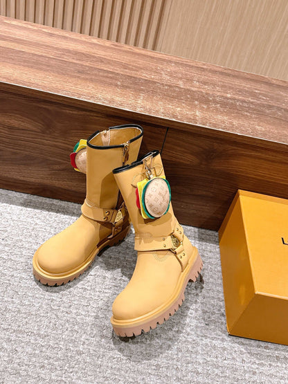 LV * Timberland Short Boots‌ Matte Yellow 02