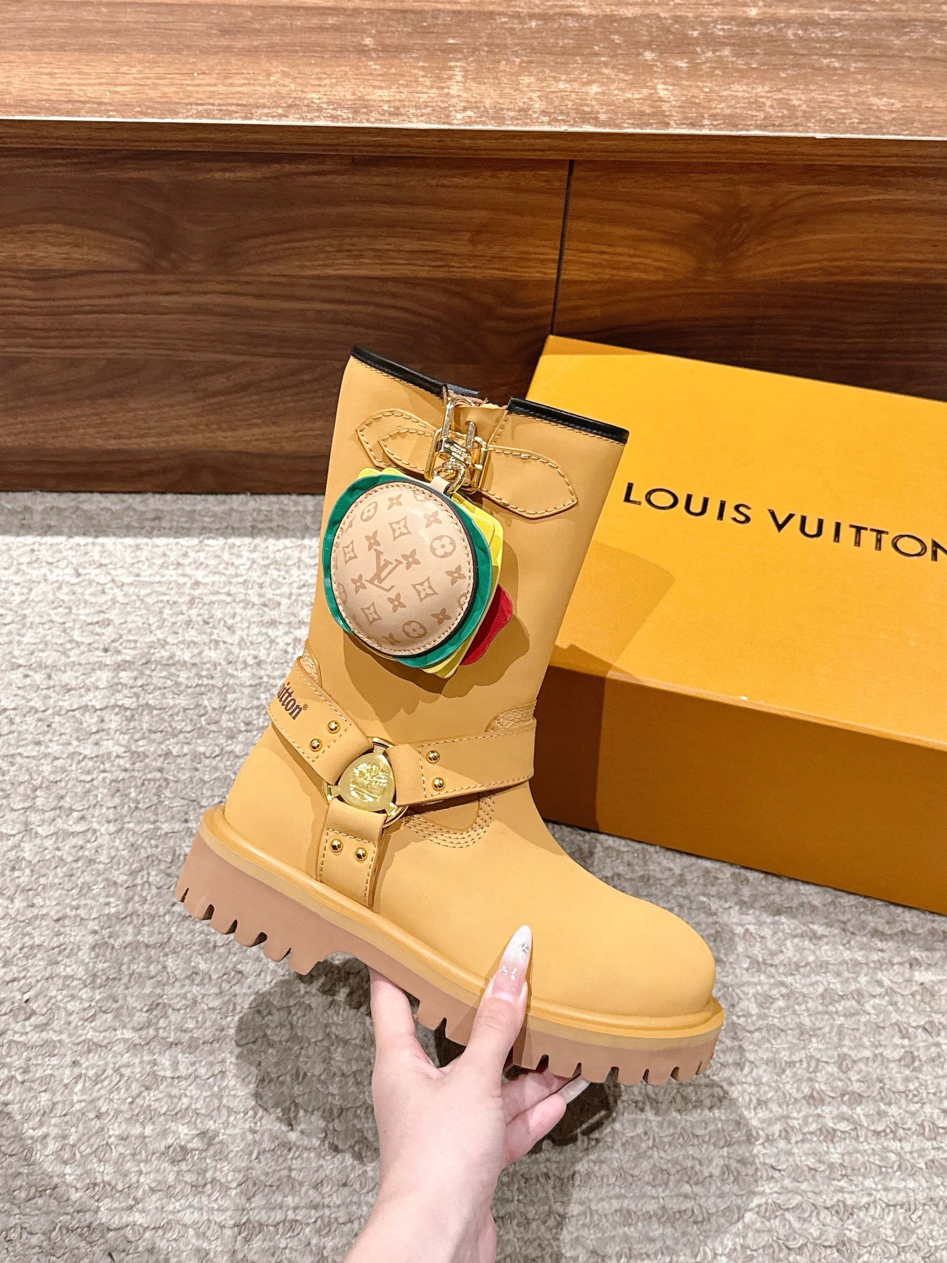 LV * Timberland Short Boots‌ Matte Yellow 02