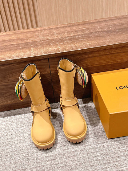 LV * Timberland Short Boots‌ Matte Yellow 02
