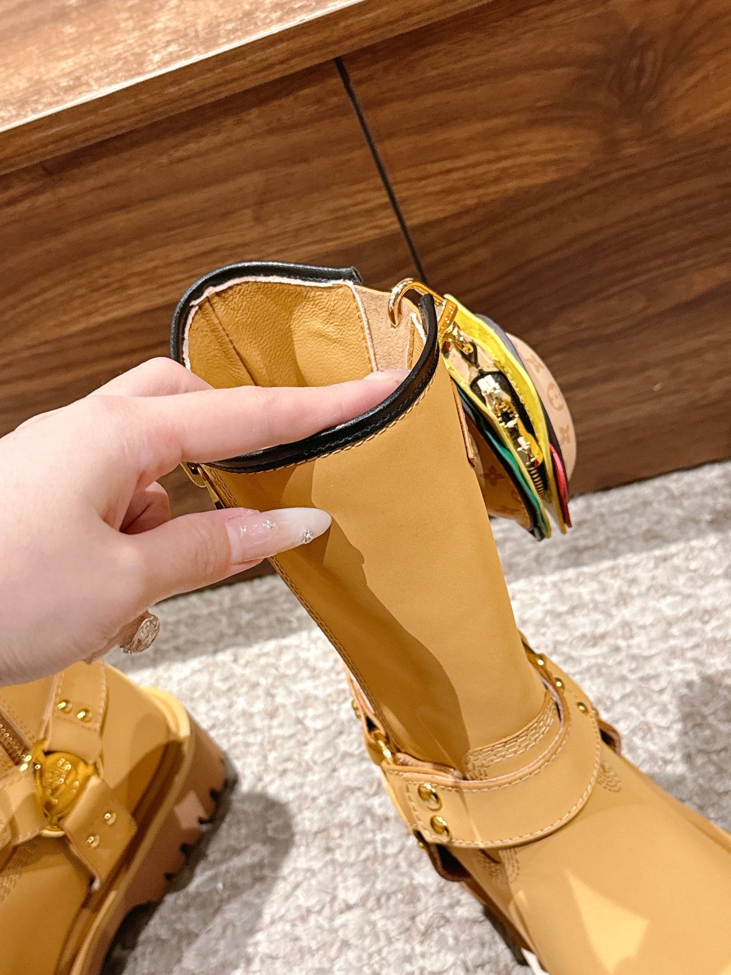 LV * Timberland Short Boots‌ Matte Yellow 02