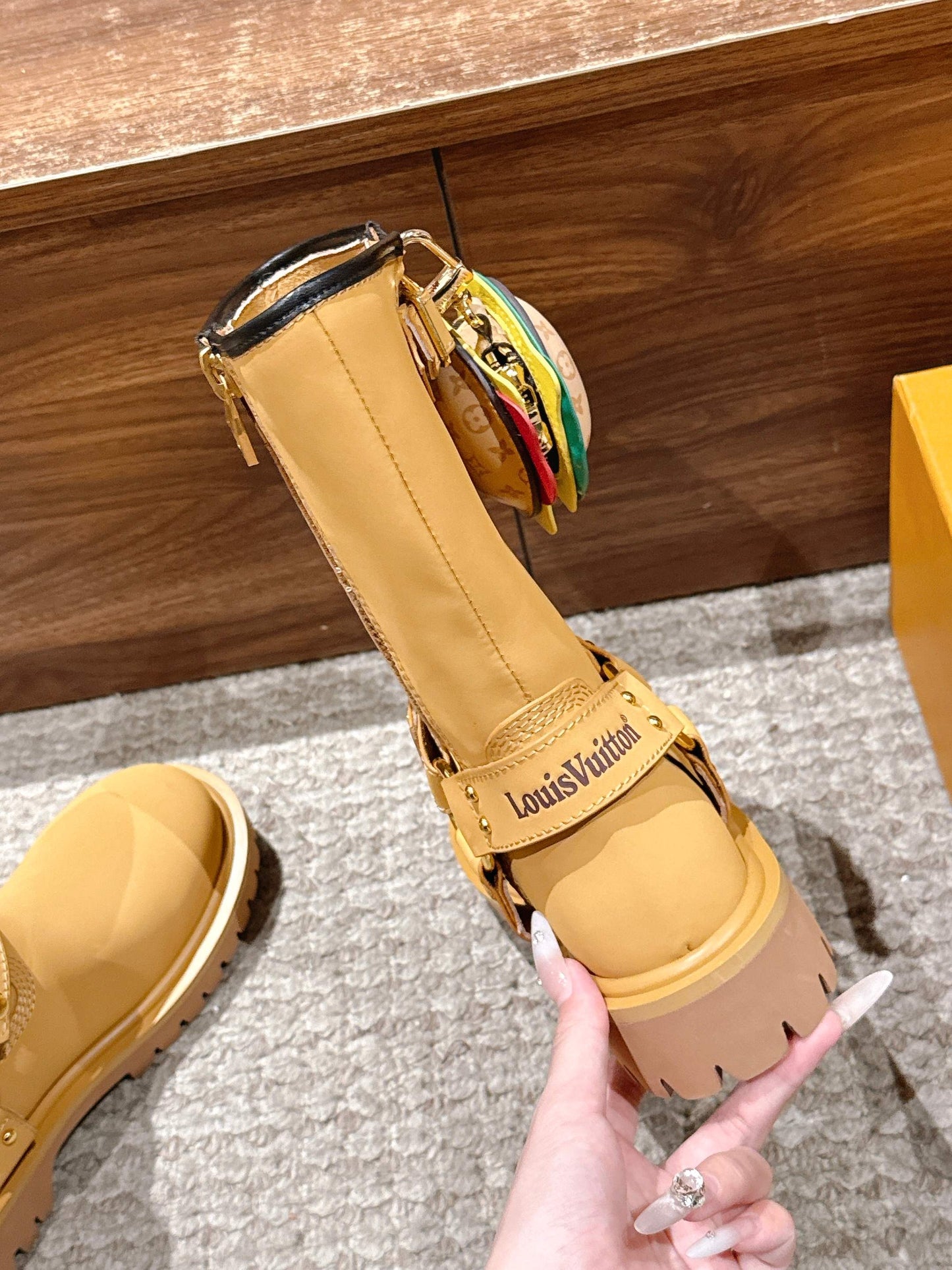 LV * Timberland Short Boots‌ Matte Yellow 02