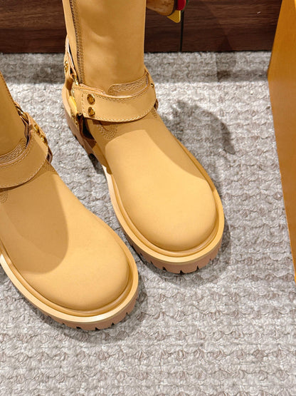 LV * Timberland Short Boots‌ Matte Yellow 02