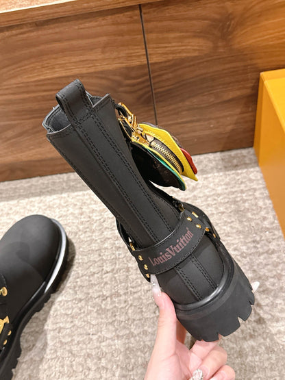 LV * Timberland Short Boots‌ Matte Black 02