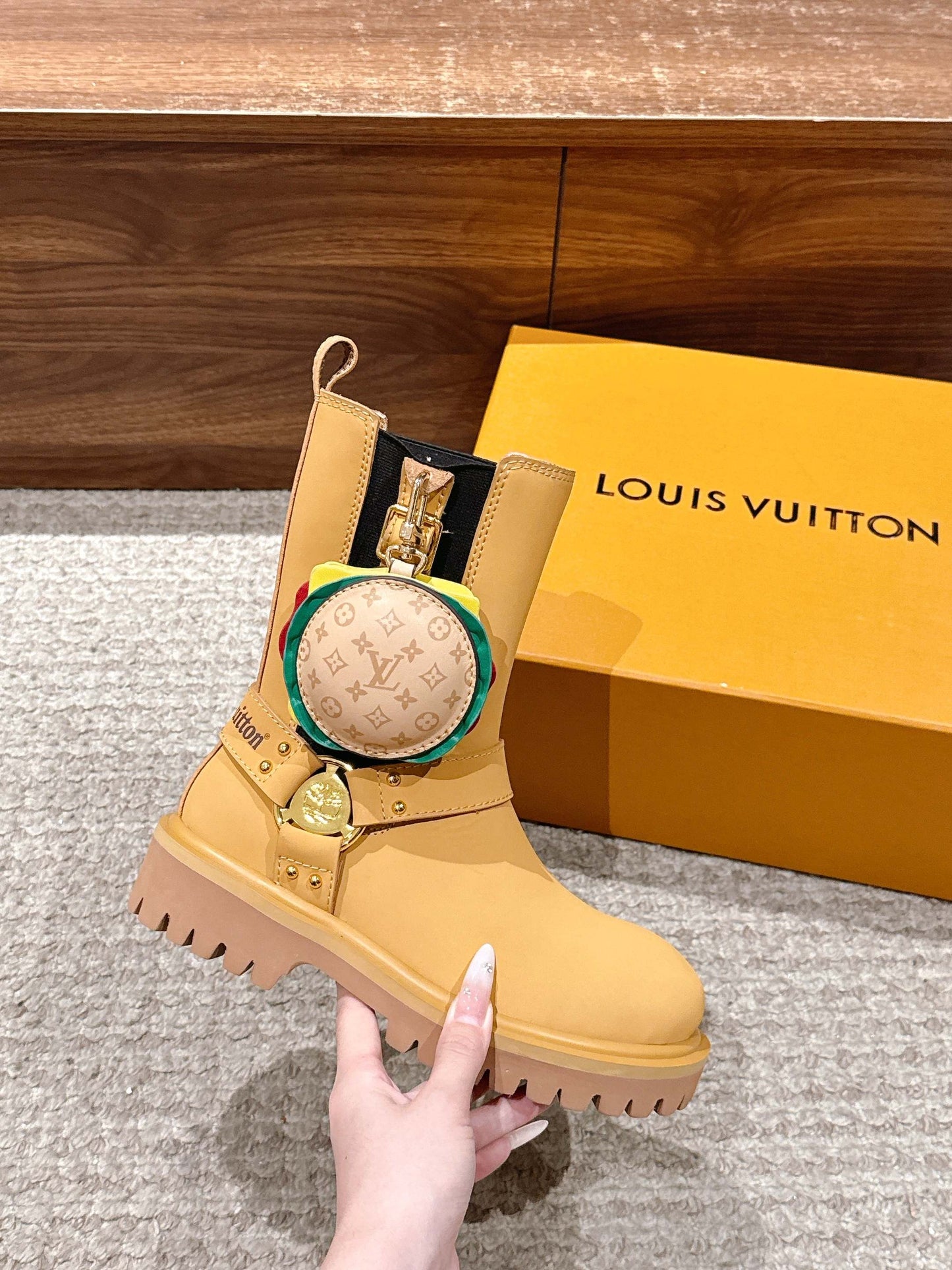 LV * Timberland Short Boots‌ Matte Yellow 03