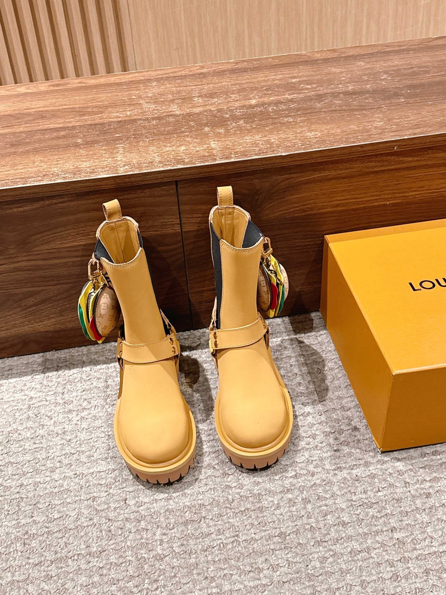 LV * Timberland Short Boots‌ Matte Yellow 03