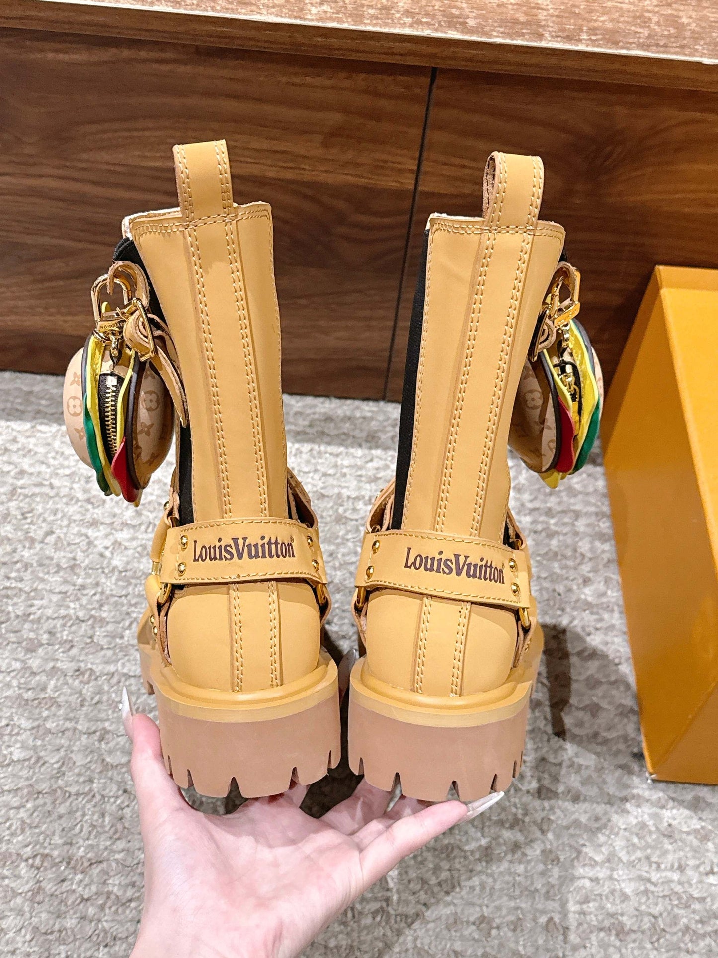 LV * Timberland Short Boots‌ Matte Yellow 03