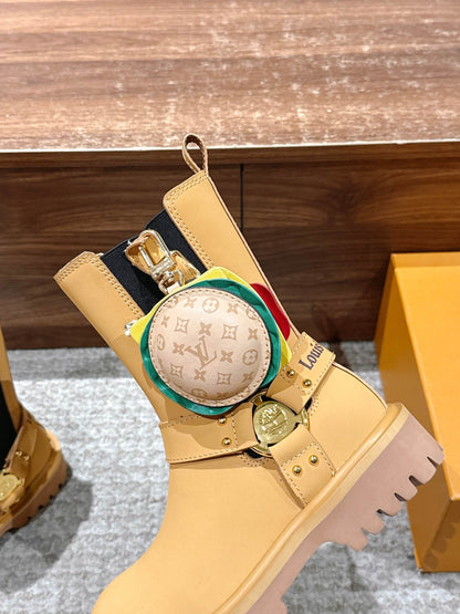 LV * Timberland Short Boots‌ Matte Yellow 03