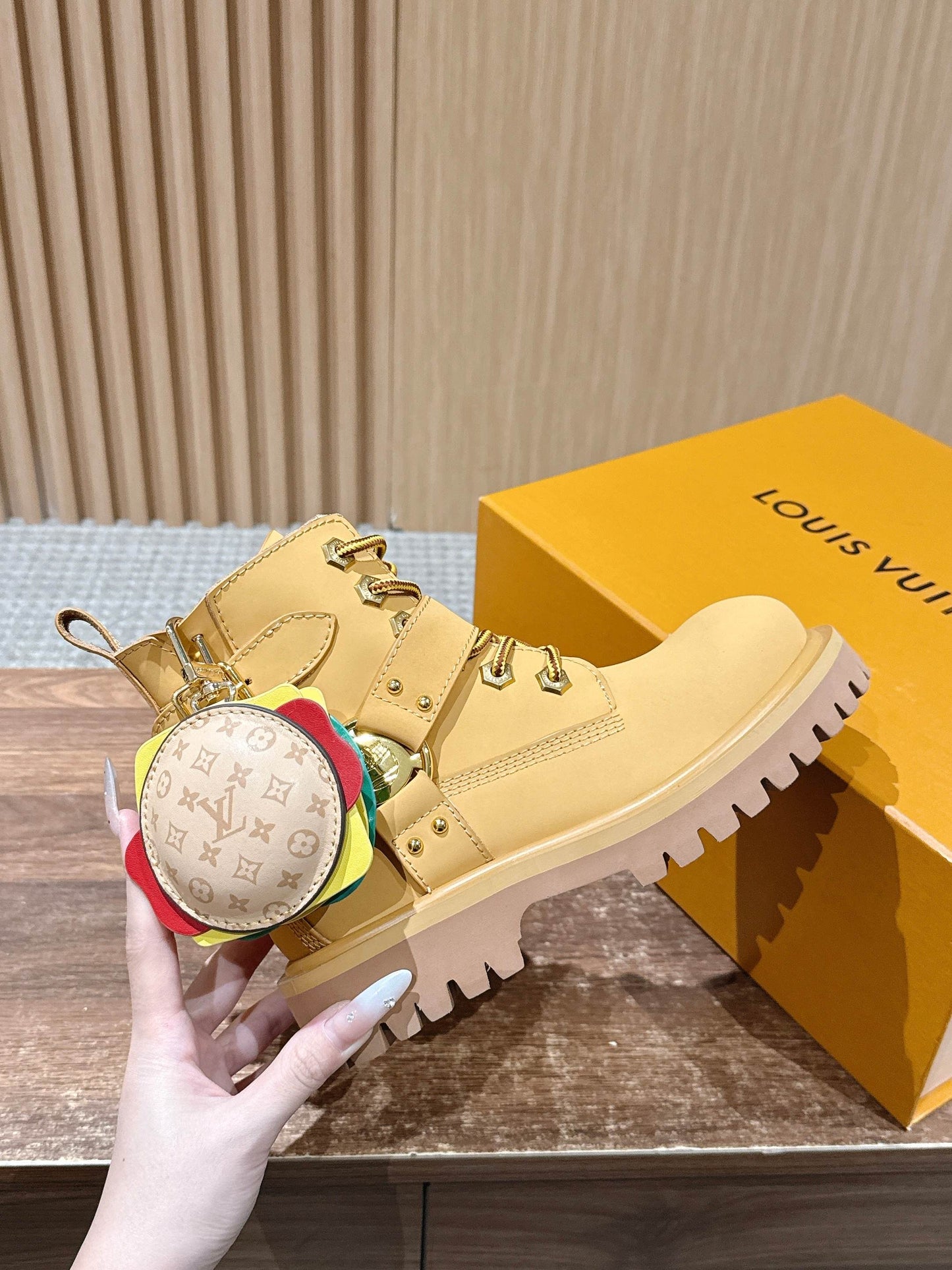 LV * Timberland Short Boots‌ Matte Yellow 01