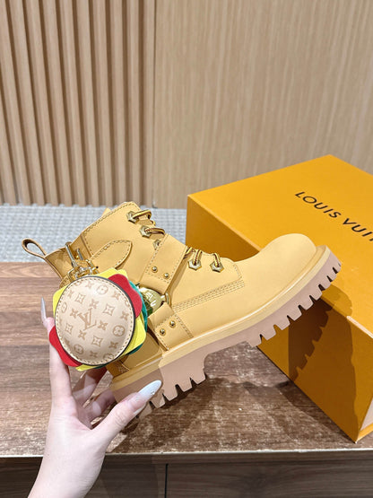 LV * Timberland Short Boots‌ Matte Yellow 01
