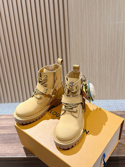 LV * Timberland Short Boots‌ Matte Yellow 01