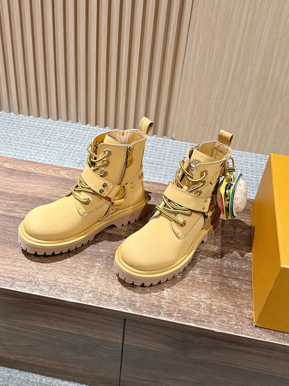 LV * Timberland Short Boots‌ Matte Yellow 01