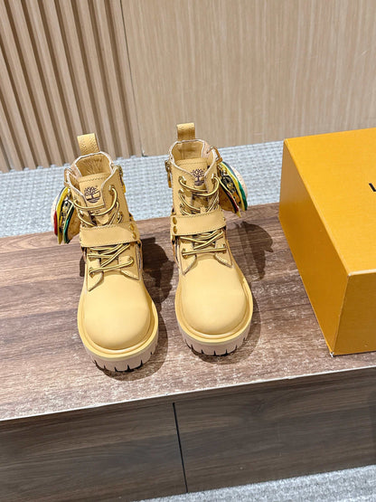 LV * Timberland Short Boots‌ Matte Yellow 01