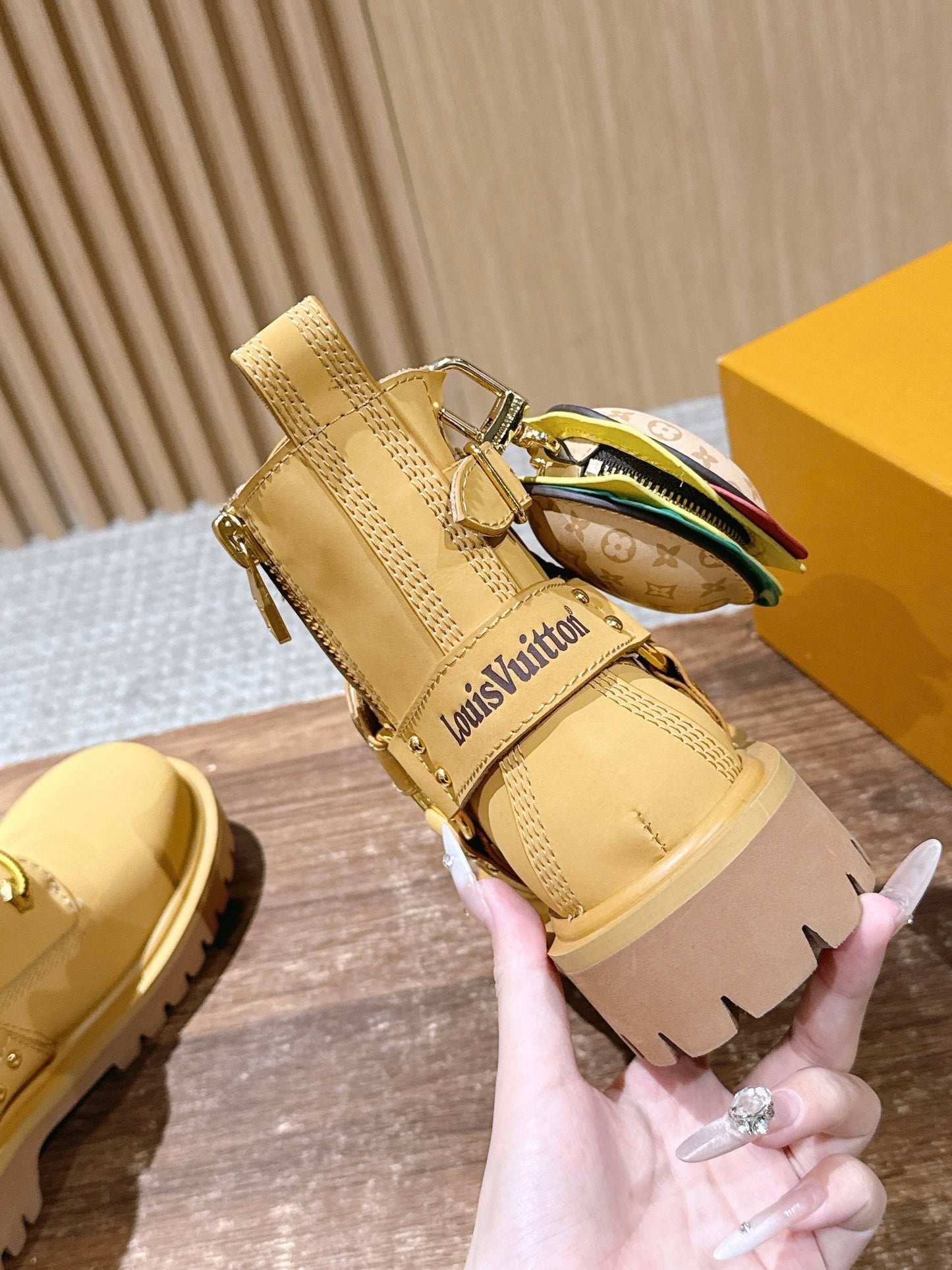 LV * Timberland Short Boots‌ Matte Yellow 01