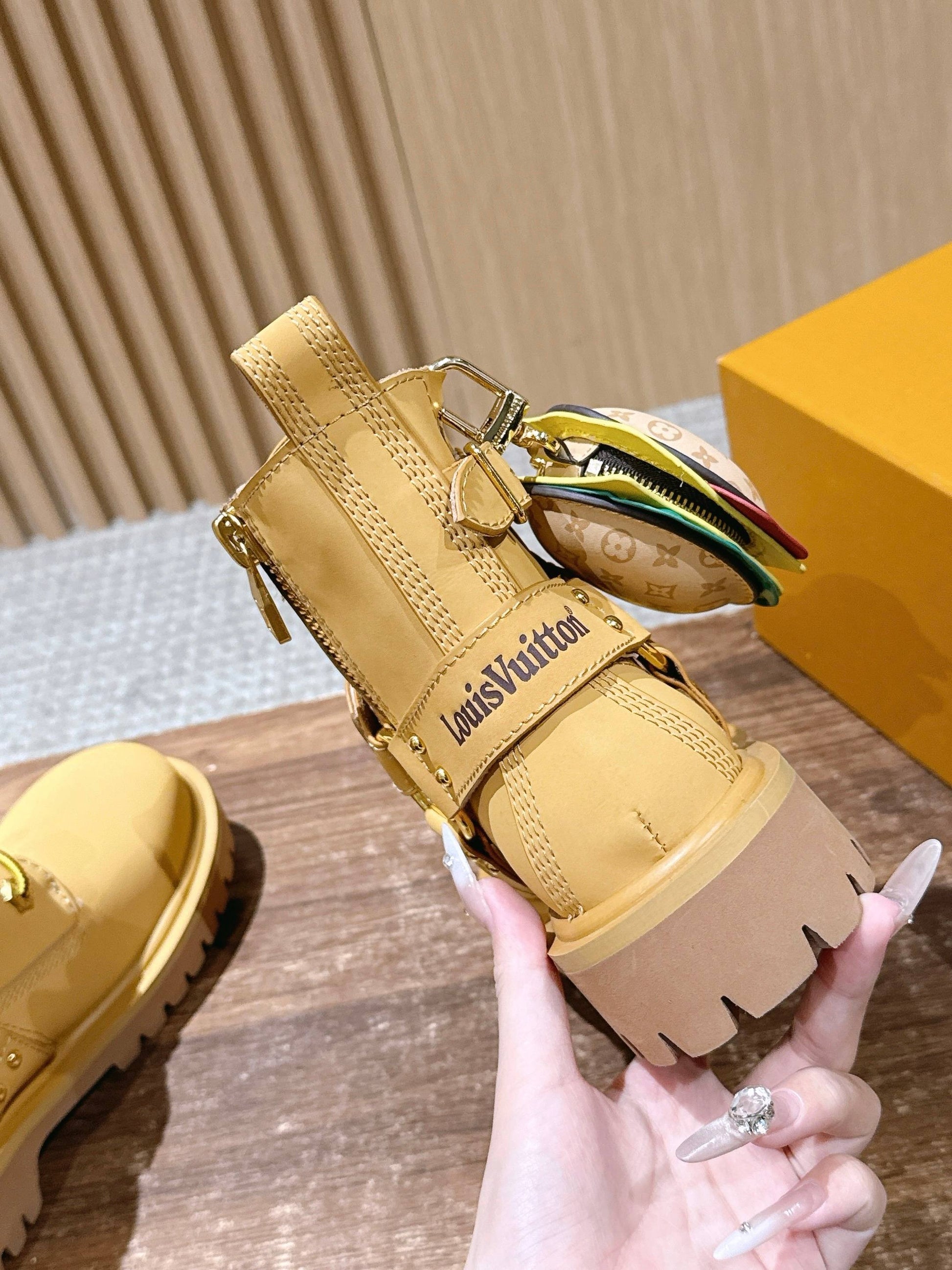 LV * Timberland Short Boots‌ Matte Yellow 01