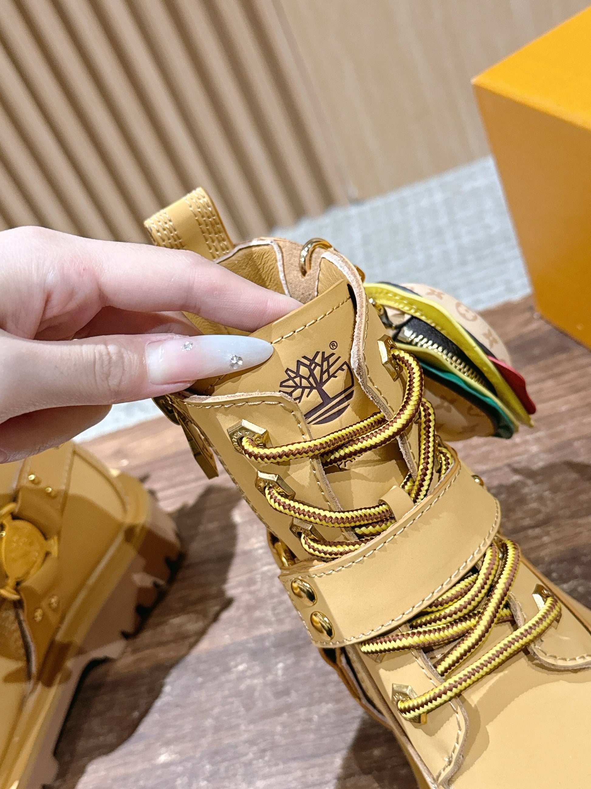LV * Timberland Short Boots‌ Matte Yellow 01